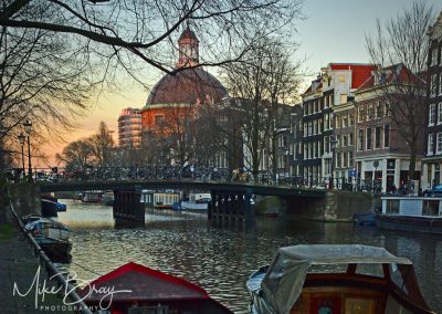 Fall Canal Scene - Amsterdam